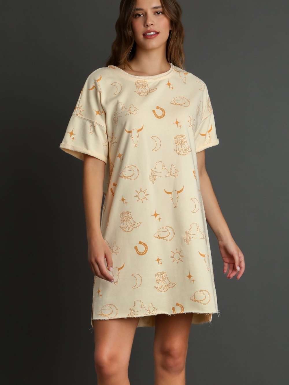 NWT Western Graphic Longhorn T-shirt Dress